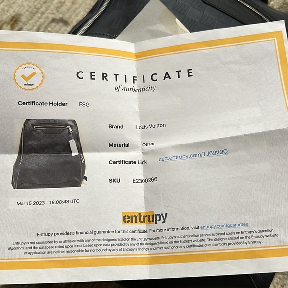 Louis Vuitton Avenue Campus Backpack Damier Infini Leather (Navy) backpack large - Picture 14 of 16